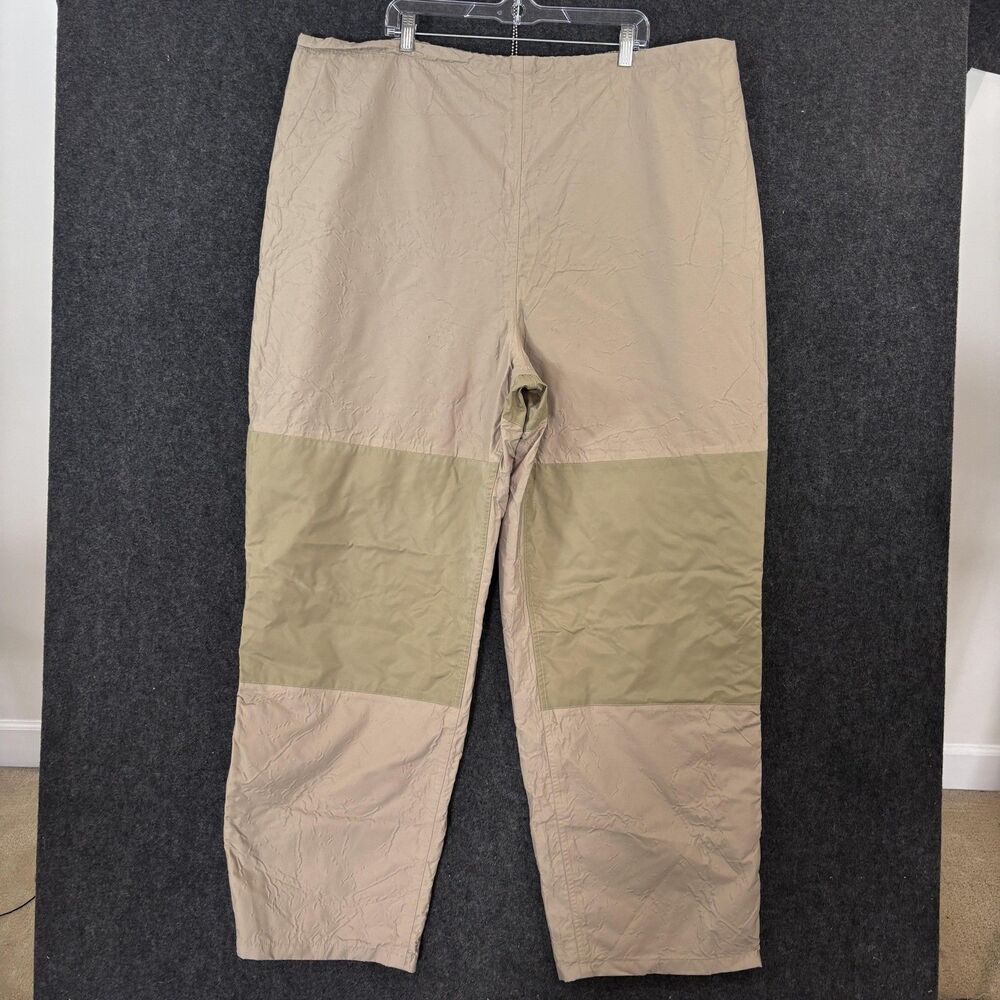 Vintage Cabela's GORE-TEX Rain Pants Men's 3XLT Beige Nylon Hunting Waterproof